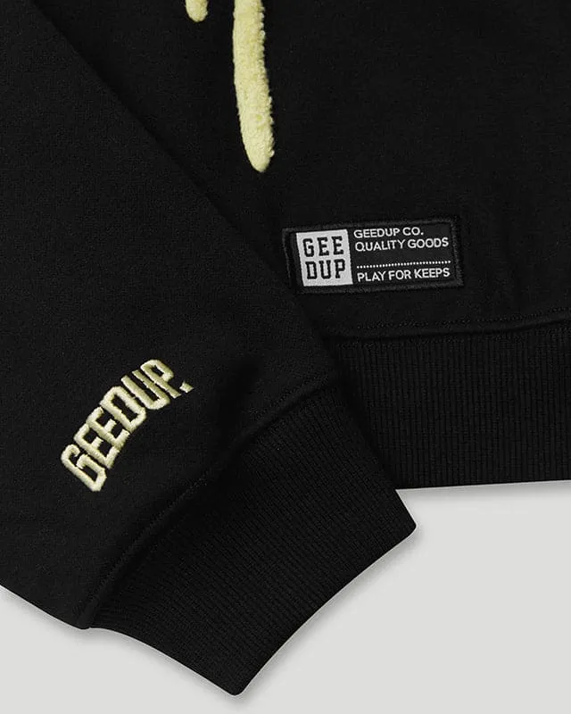 Handstyle Cropped Hoodie Black/Sorbet