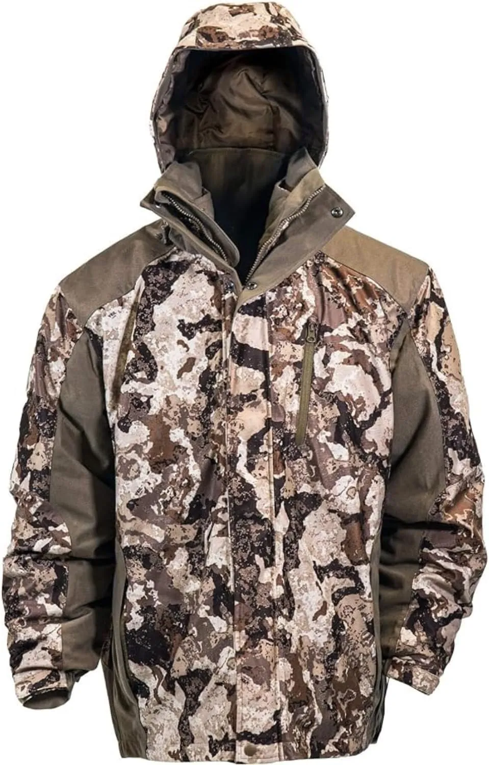 HOT SHOT Mens 3-in-1 Insulated Camo Hunting Parka, Waterproof Jacket, Versatile Camouflage Hunting Clothes for Men