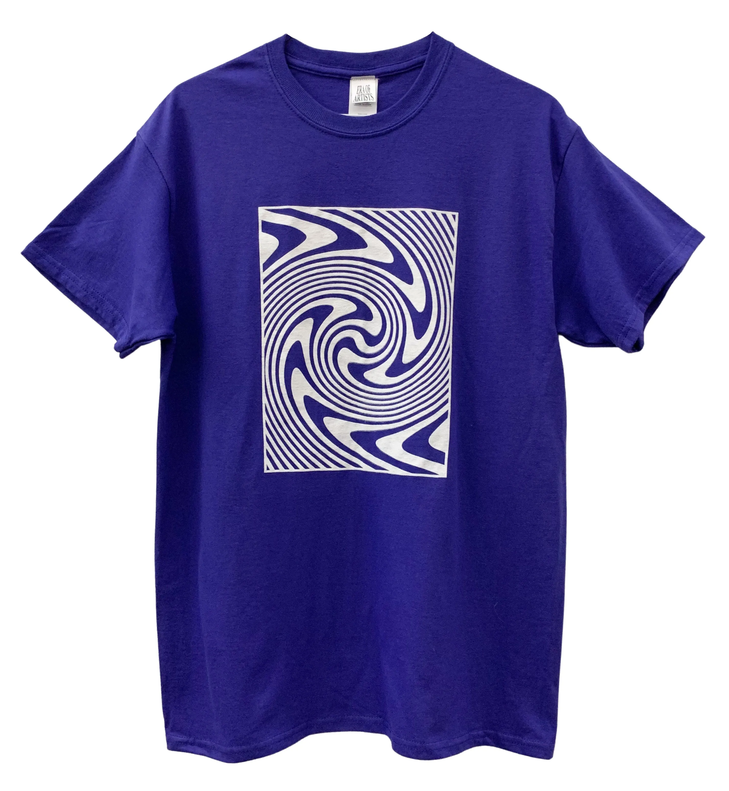 Hypnotic Spiral Whirlpool Graphic Purple Unisex Tee