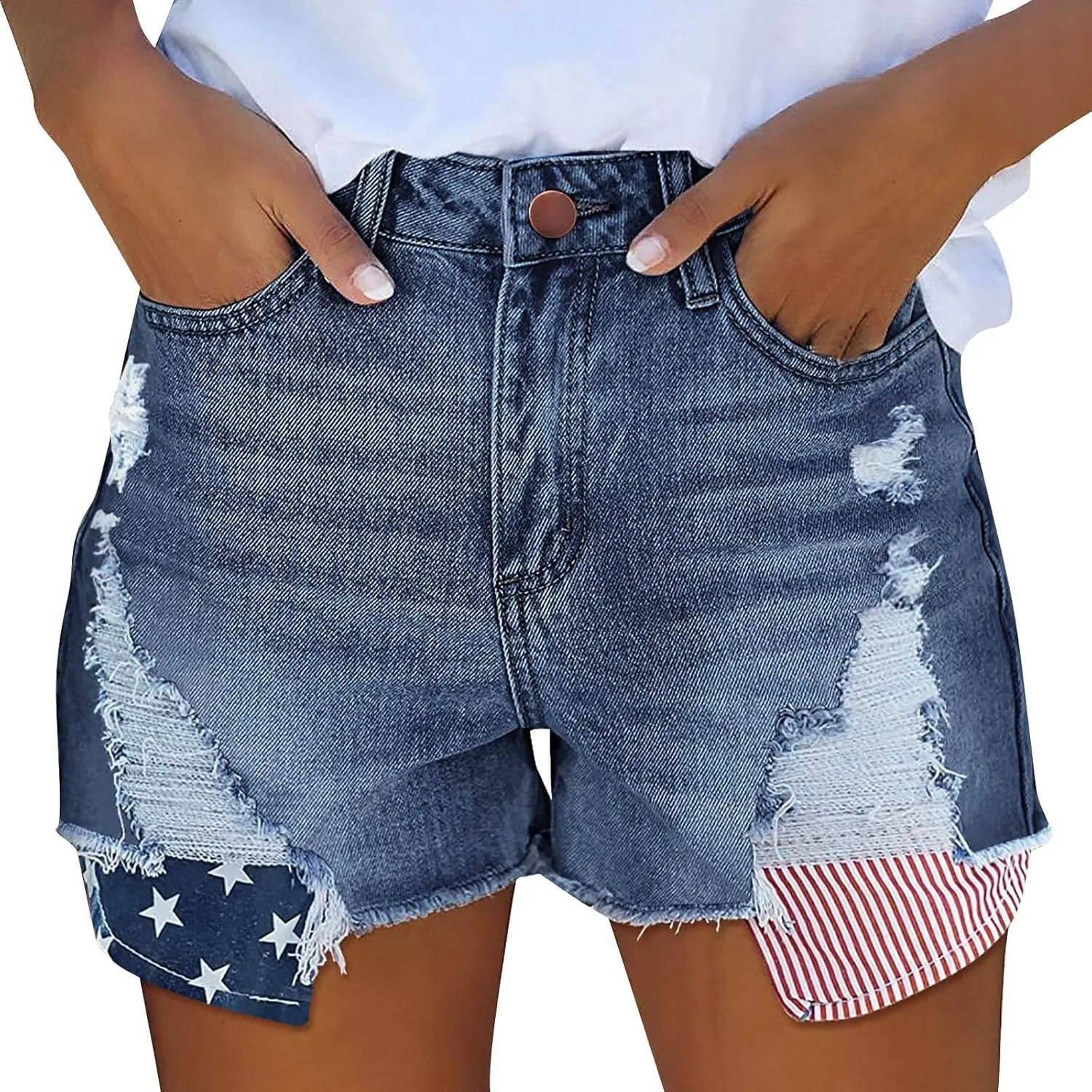 Jean Shorts for Women High Waisted Stretchy Casual Denim Comfy Pants Shorts Summer Y2K 2025 Trendy Jeans with Pockets