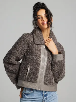 Kalei Long Sleeve Faux-Fur Jacket