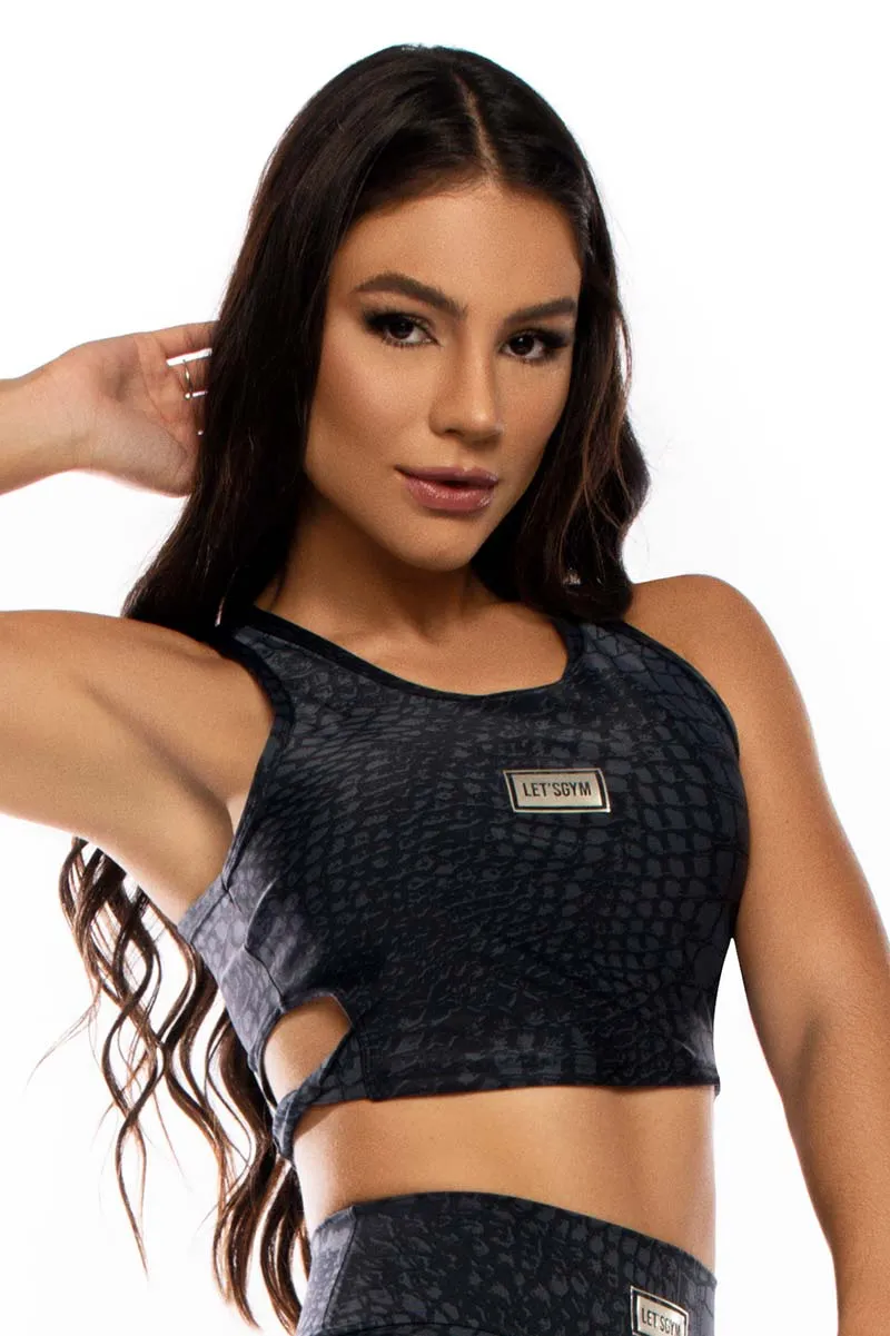 Let's Gym Exotic Python Bra