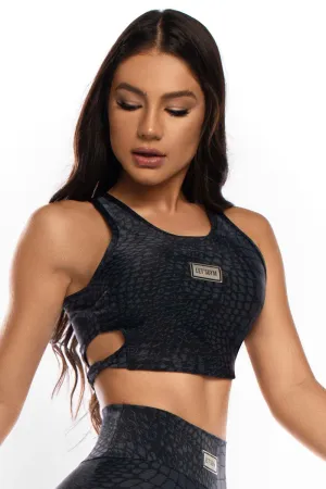 Let's Gym Exotic Python Bra