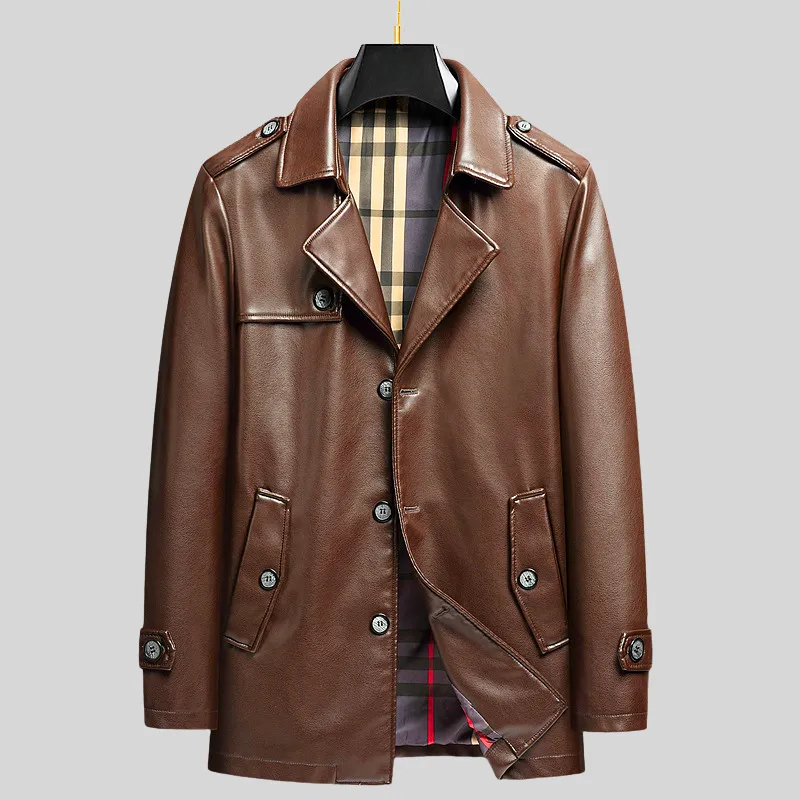Lorenzo Vintage Leather Trench