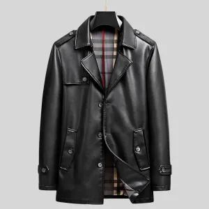 Lorenzo Vintage Leather Trench