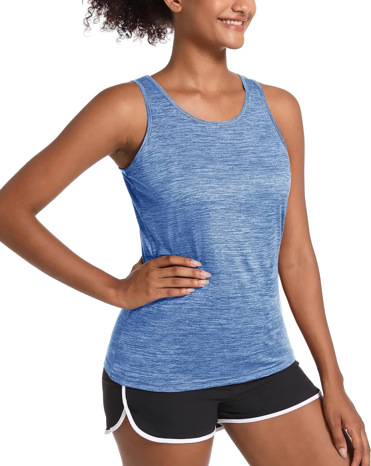 MAGCOMSEN Women's Workout Tank Tops Quick Dry Sleeveless Running Athletic Shirts Moisture Wicking Gym Yoga Tops