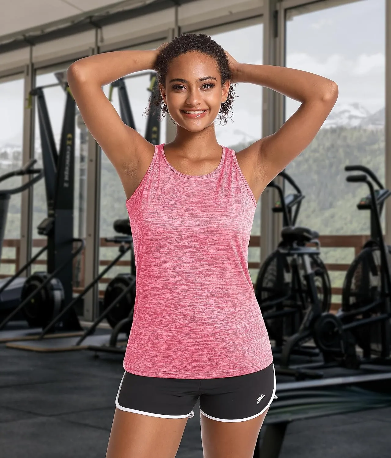 MAGCOMSEN Women's Workout Tank Tops Quick Dry Sleeveless Running Athletic Shirts Moisture Wicking Gym Yoga Tops