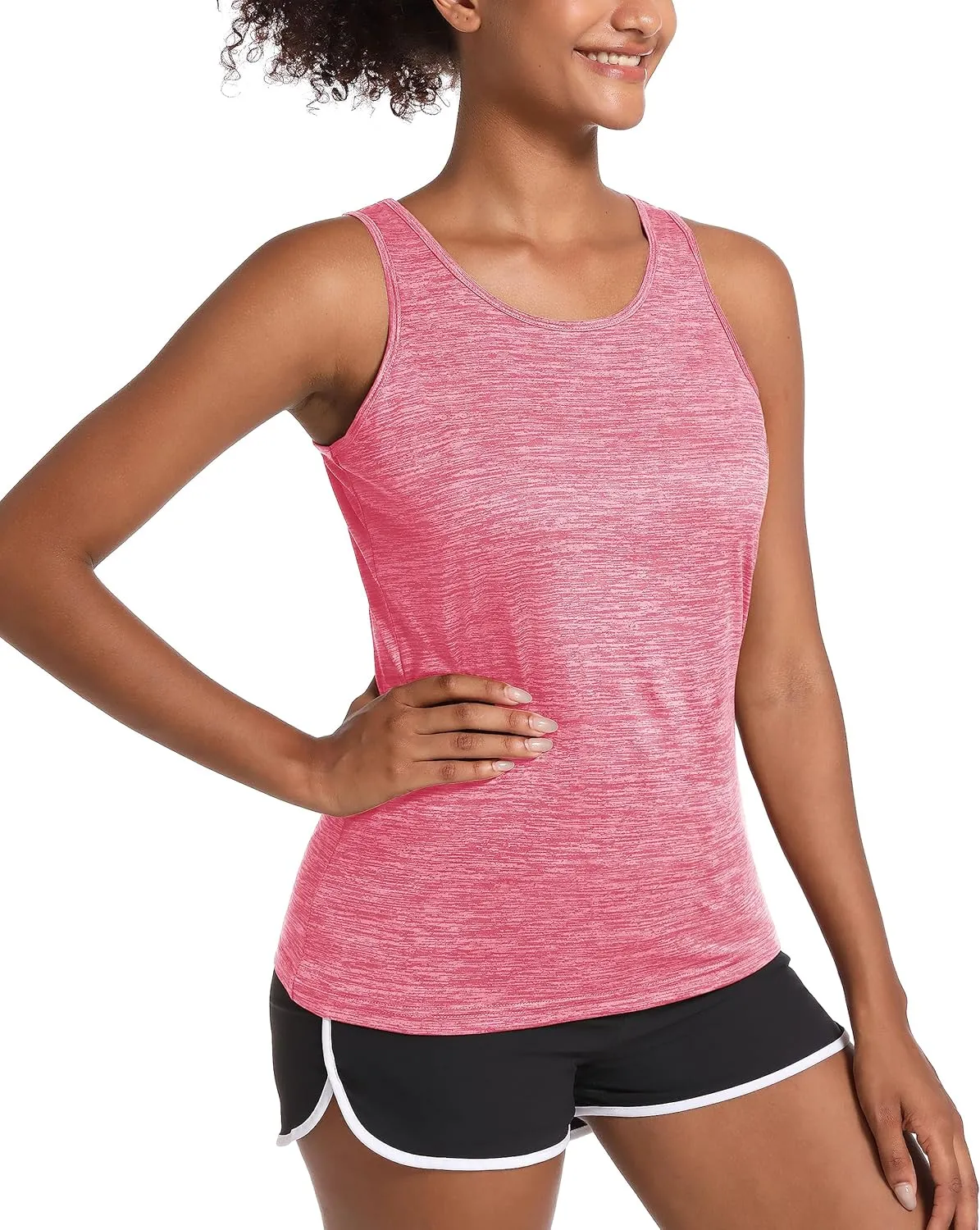 MAGCOMSEN Women's Workout Tank Tops Quick Dry Sleeveless Running Athletic Shirts Moisture Wicking Gym Yoga Tops
