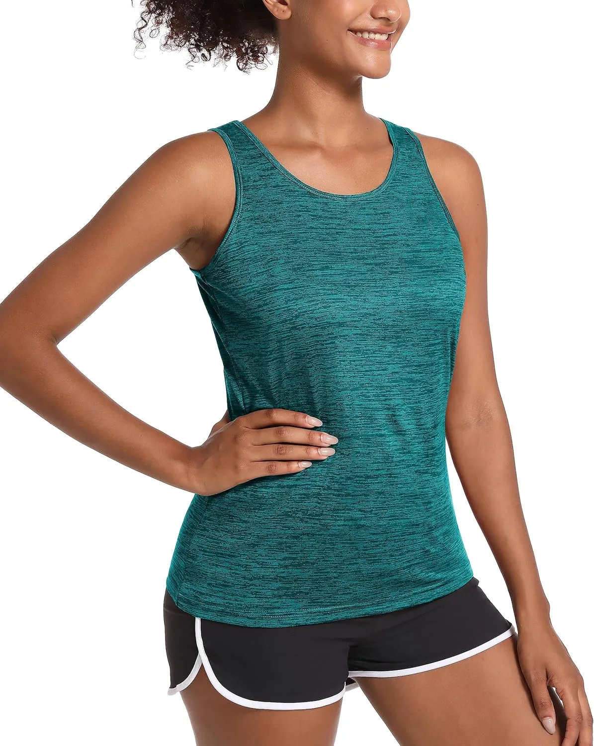 MAGCOMSEN Women's Workout Tank Tops Quick Dry Sleeveless Running Athletic Shirts Moisture Wicking Gym Yoga Tops