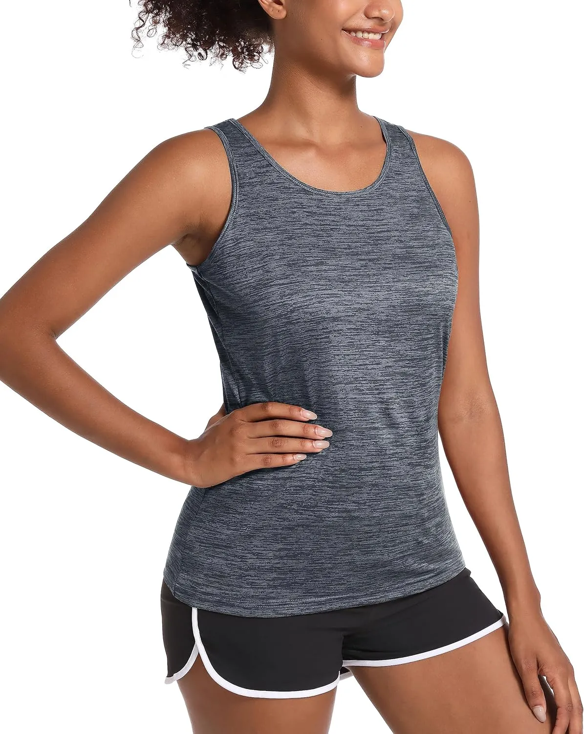 MAGCOMSEN Women's Workout Tank Tops Quick Dry Sleeveless Running Athletic Shirts Moisture Wicking Gym Yoga Tops