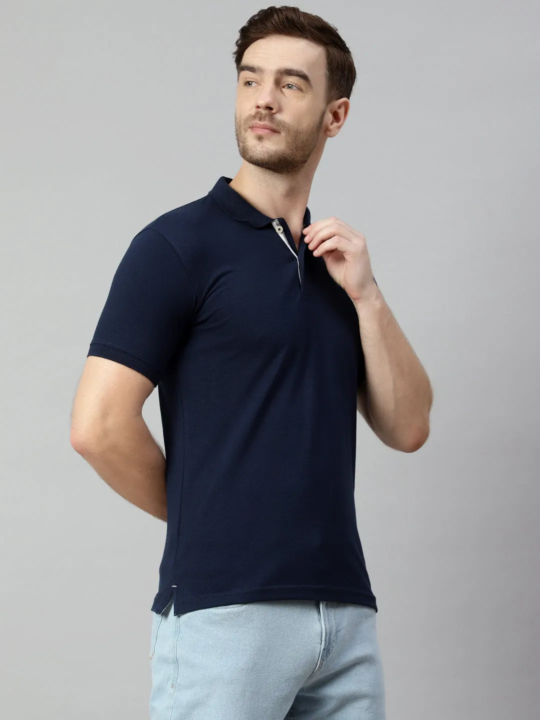 Men Light Navy T-Shirt