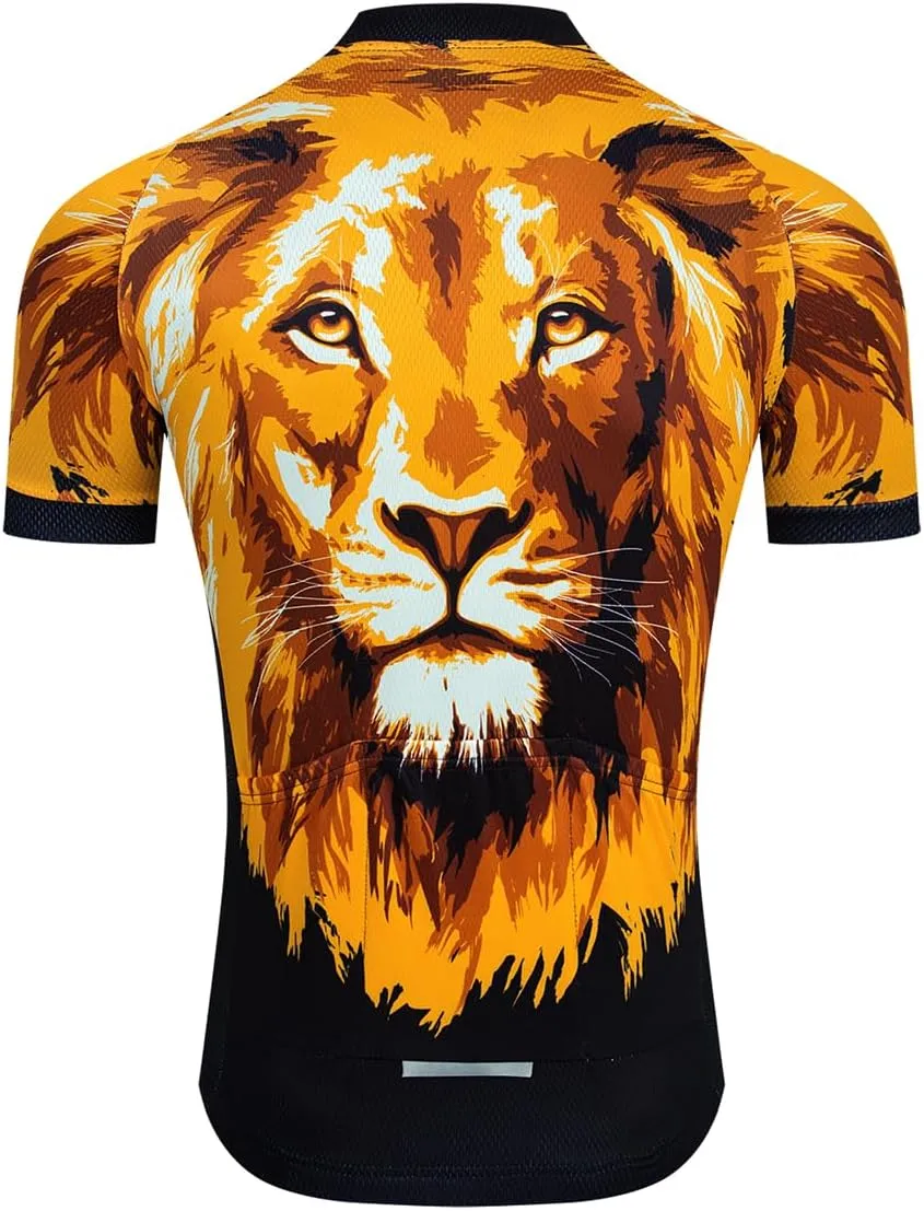 Men's Cycling Jersey Short Sleeve Breathable Biking Shirts Summer Bicycle Tops Quick Dry