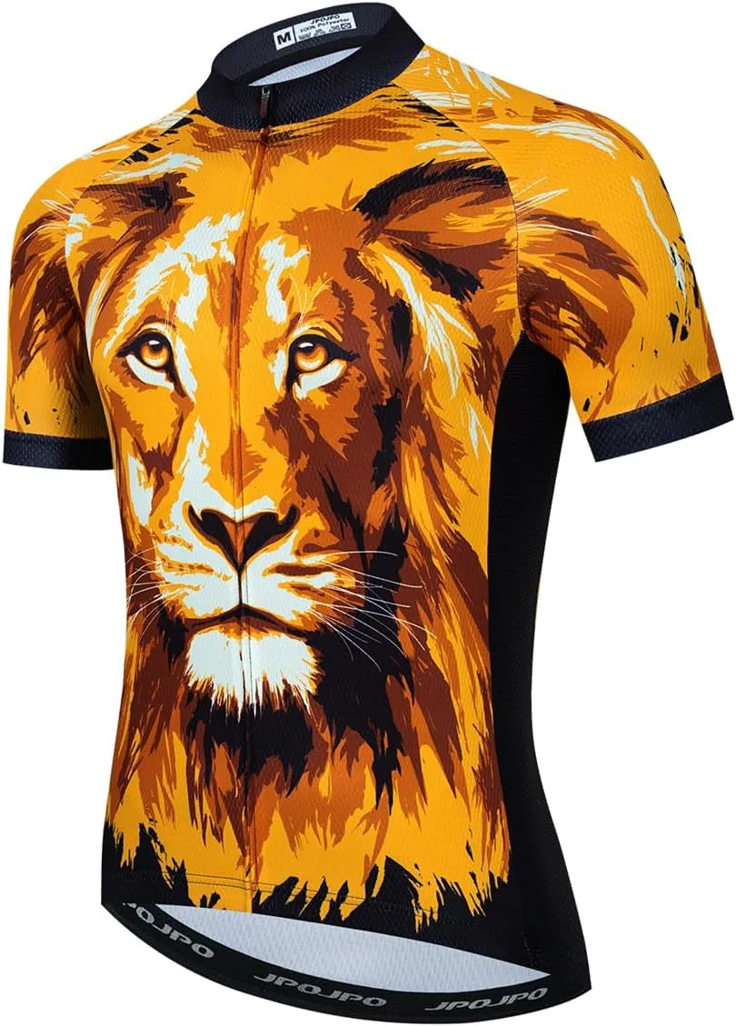 Men's Cycling Jersey Short Sleeve Breathable Biking Shirts Summer Bicycle Tops Quick Dry