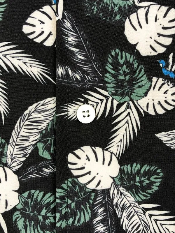 Mens Hawaiian Shirt Quick Dry Tropical Vocation Beach Cruise Short Sleeve Aloha Tops