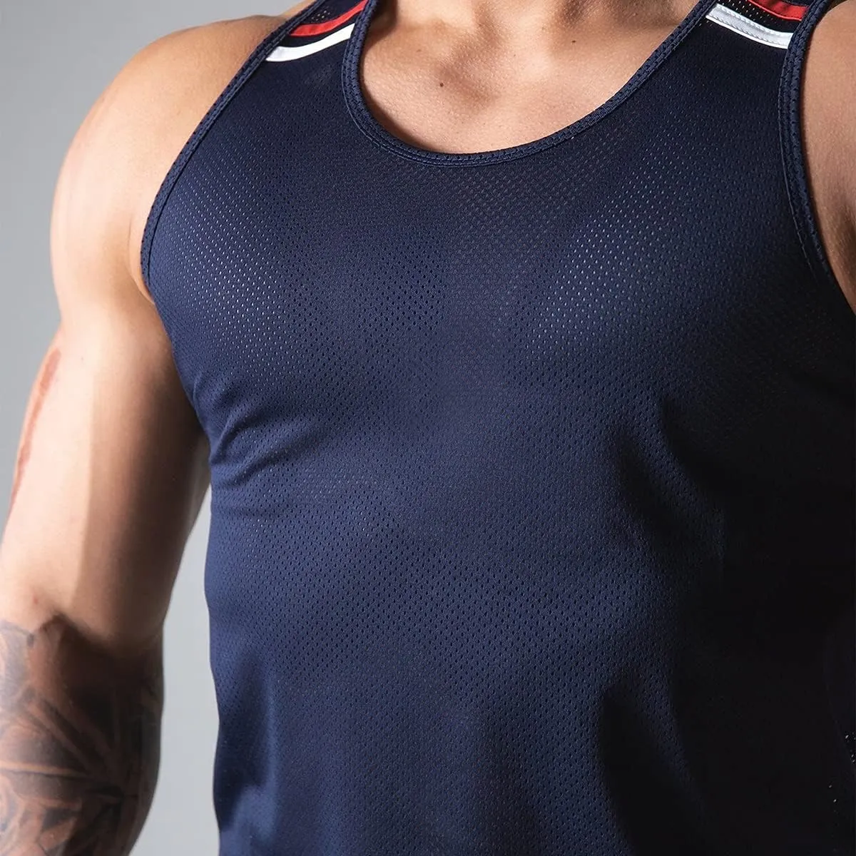 Mens Mesh Workout Lightweight Tank Tops Quick-Dry Training Vest Athletic Muscle Tank Tops for Men T47