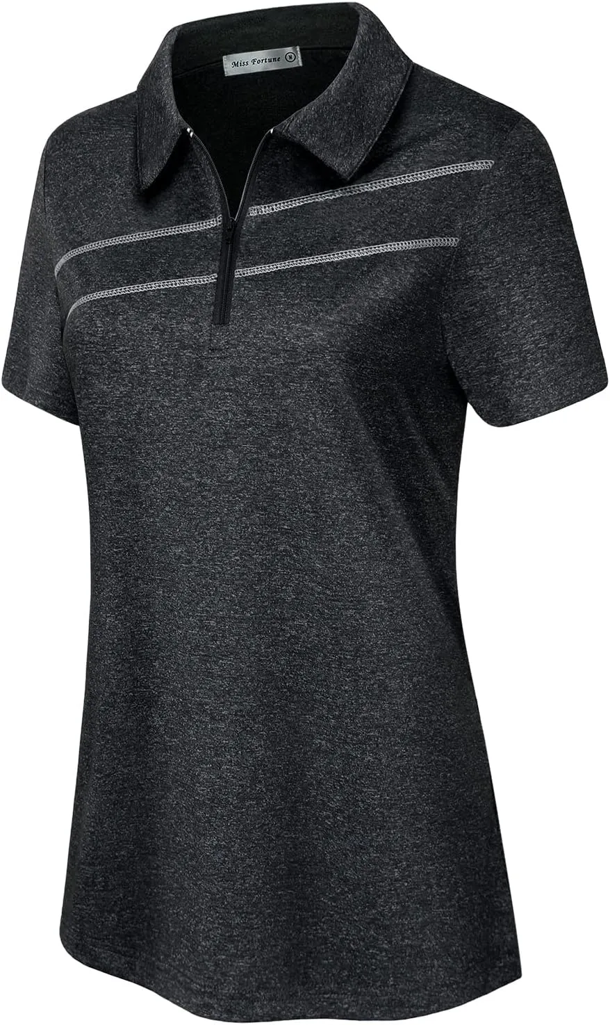 MISS FORTUNE Womens Golf Polo Shirts Quick Dry Athletic Workout Ruuning Yoga Tops