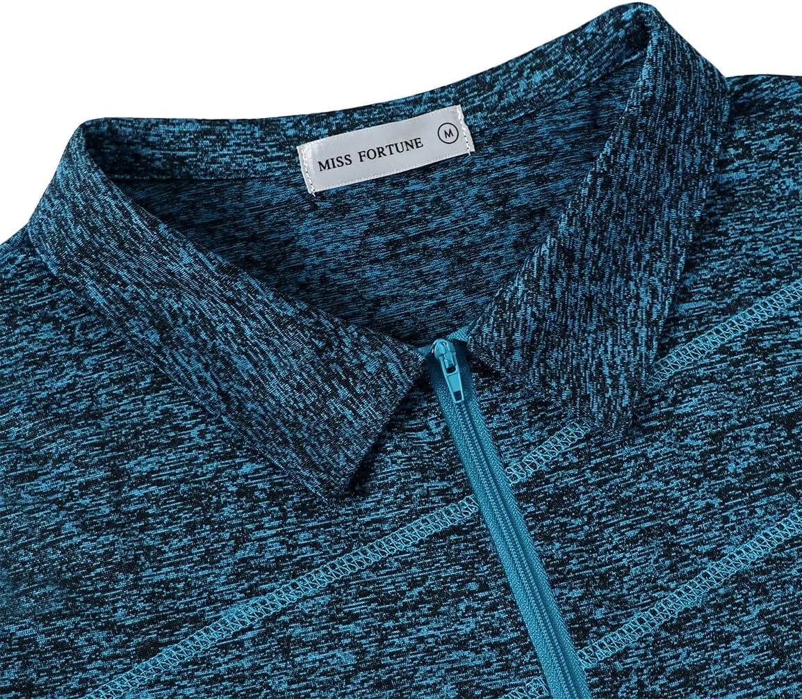 MISS FORTUNE Womens Golf Polo Shirts Quick Dry Athletic Workout Ruuning Yoga Tops