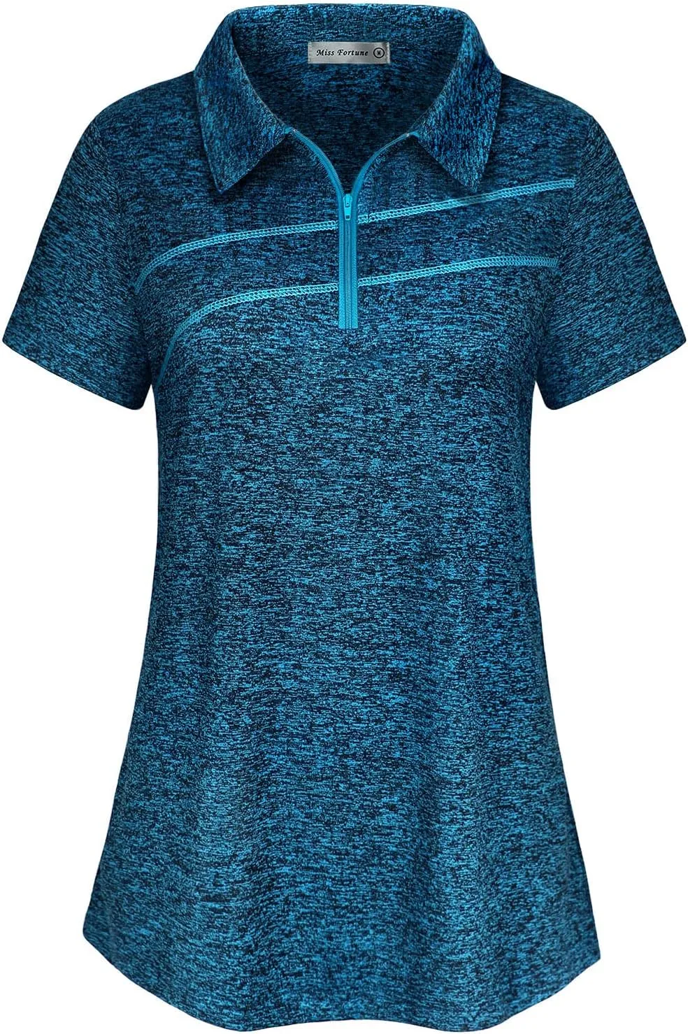 MISS FORTUNE Womens Golf Polo Shirts Quick Dry Athletic Workout Ruuning Yoga Tops