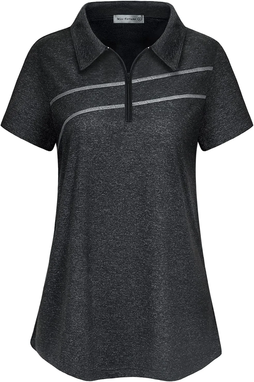 MISS FORTUNE Womens Golf Polo Shirts Quick Dry Athletic Workout Ruuning Yoga Tops