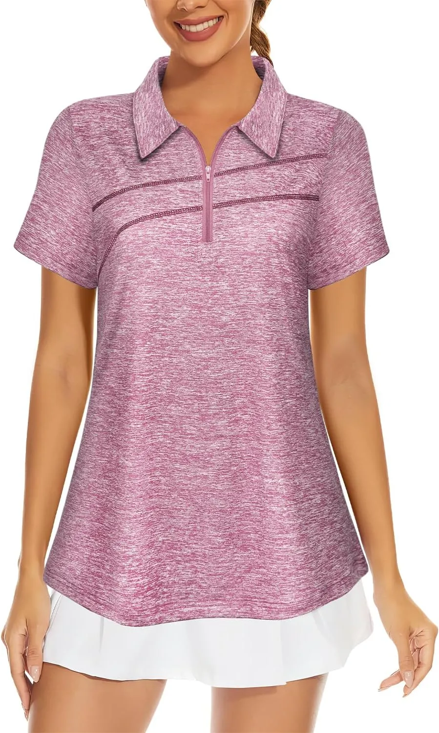 MISS FORTUNE Womens Golf Polo Shirts Quick Dry Athletic Workout Ruuning Yoga Tops