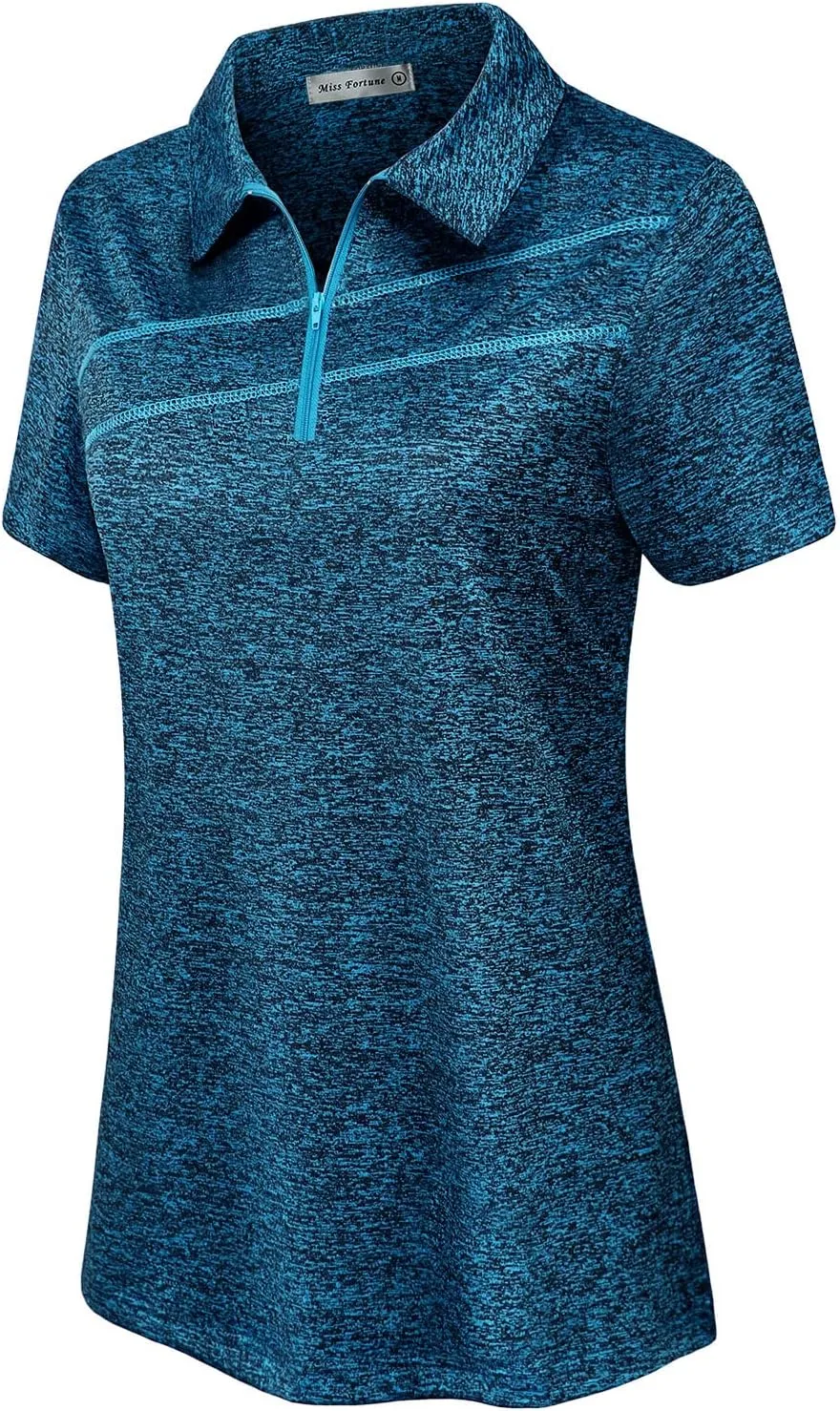 MISS FORTUNE Womens Golf Polo Shirts Quick Dry Athletic Workout Ruuning Yoga Tops