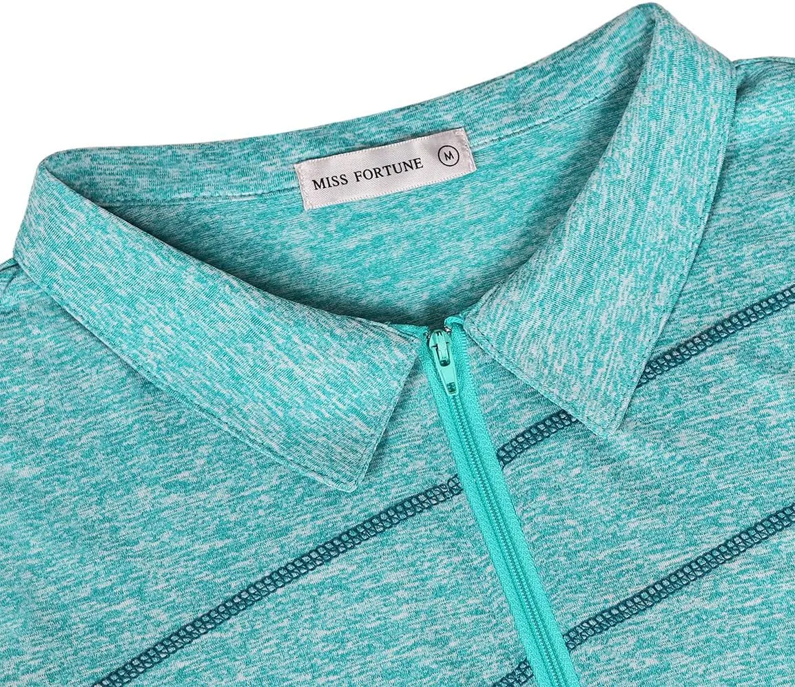 MISS FORTUNE Womens Golf Polo Shirts Quick Dry Athletic Workout Ruuning Yoga Tops