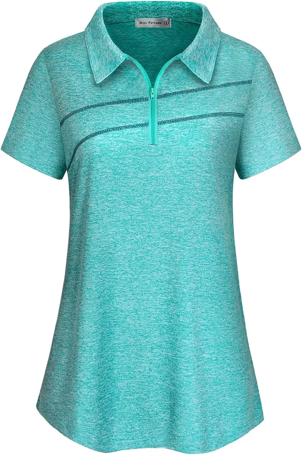 MISS FORTUNE Womens Golf Polo Shirts Quick Dry Athletic Workout Ruuning Yoga Tops