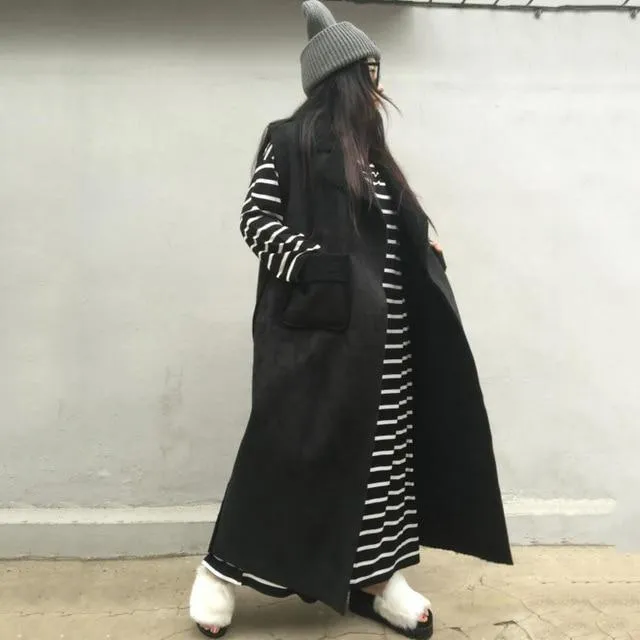 Open Stitch Temperament Long Vest | Millennials