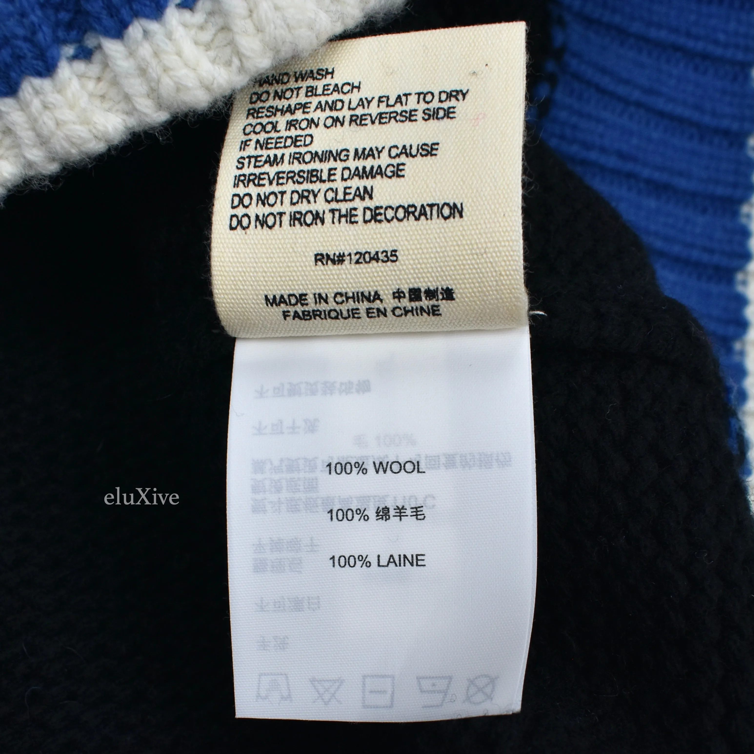 Palace x Evisu - Intarsia Knit Logo Cowichan Sweater