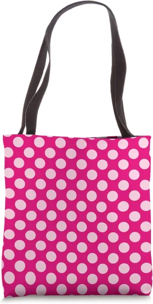 pink polka dots pattern cool aesthetic minimal girl design Tote Bag