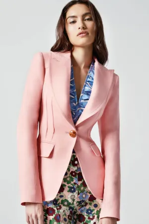 Pintuck Blazer Chalk Pink