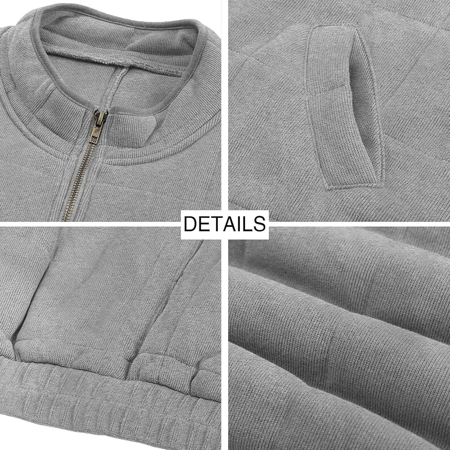 Quilted Jackets for Women Lightweight Dolman Sleeve Down Coats Zipper Padded Bomber Jackets Outwear with Pocket