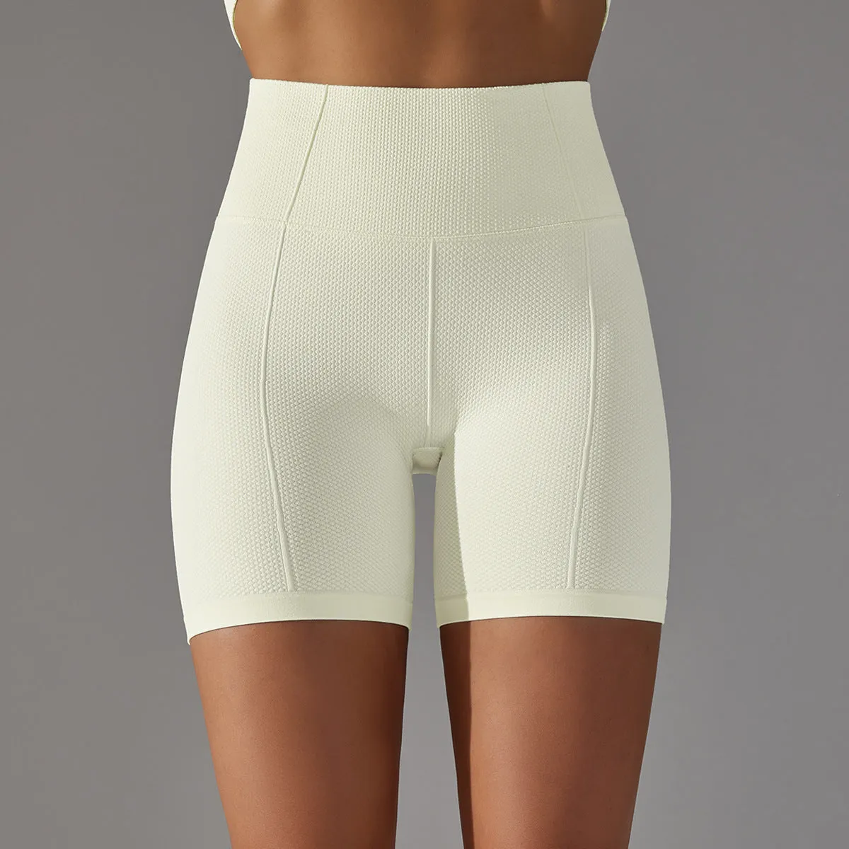 Seamless Dotted Jacquard Belly Lift Shorts