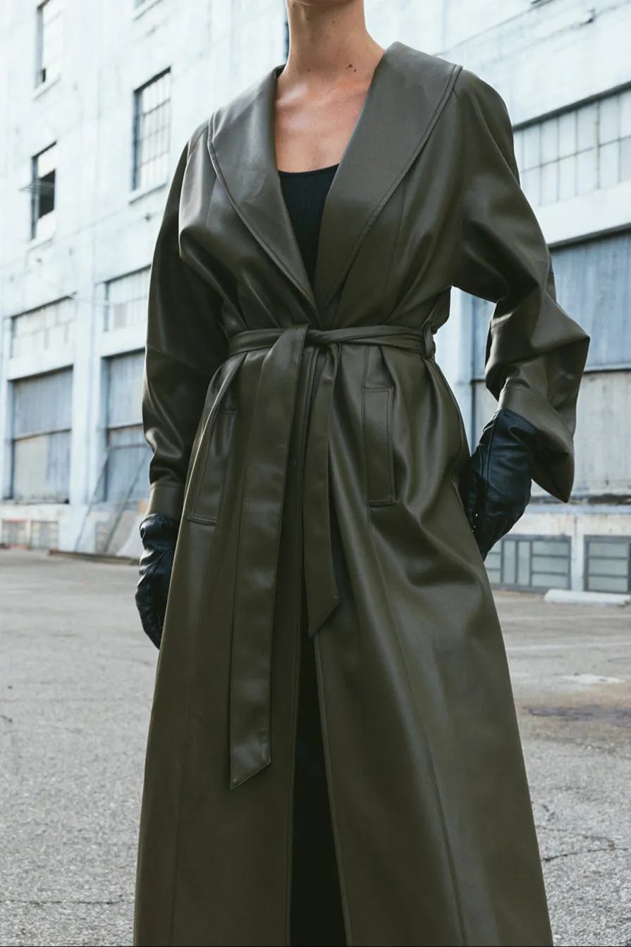 SHAWL COLLAR TRENCH COAT