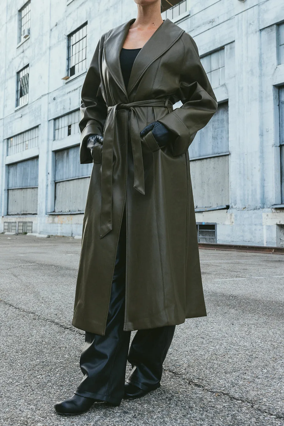 SHAWL COLLAR TRENCH COAT