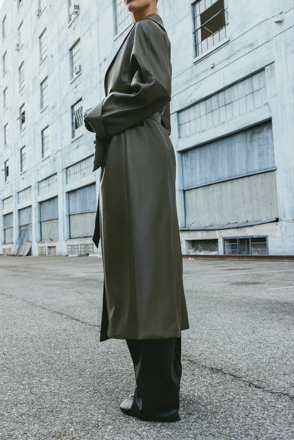 SHAWL COLLAR TRENCH COAT
