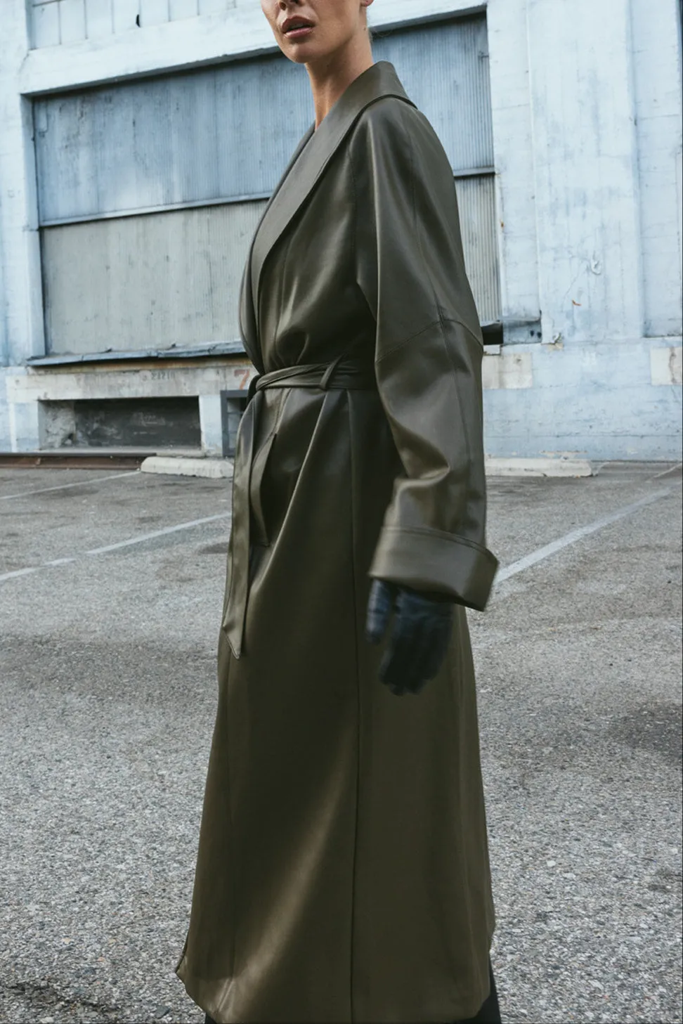 SHAWL COLLAR TRENCH COAT