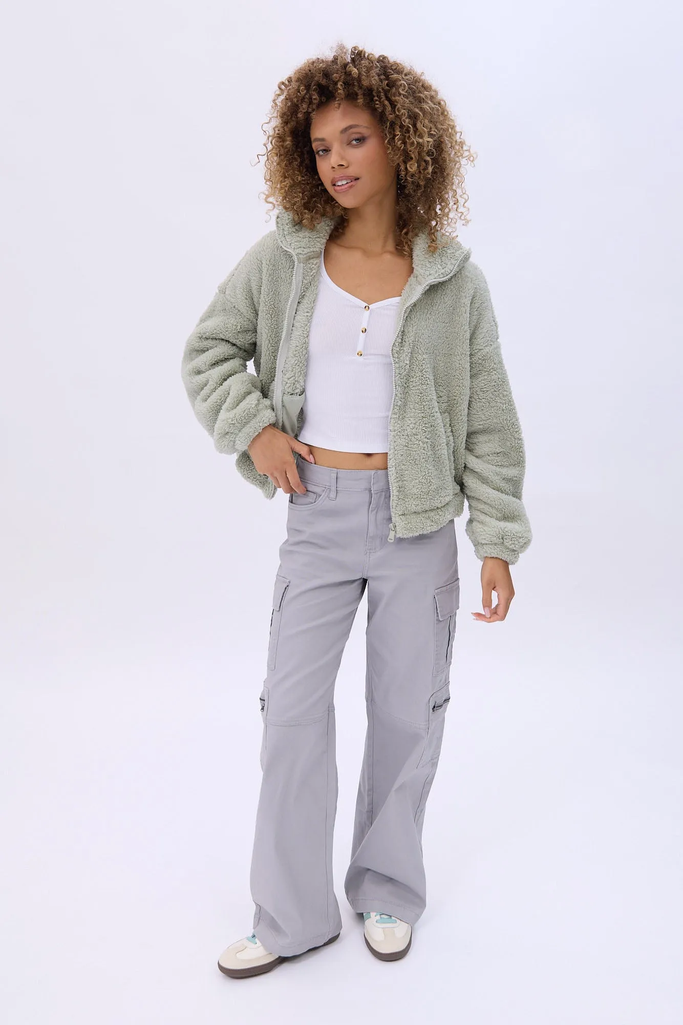 Sherpa Zip-Up Sweatshirt