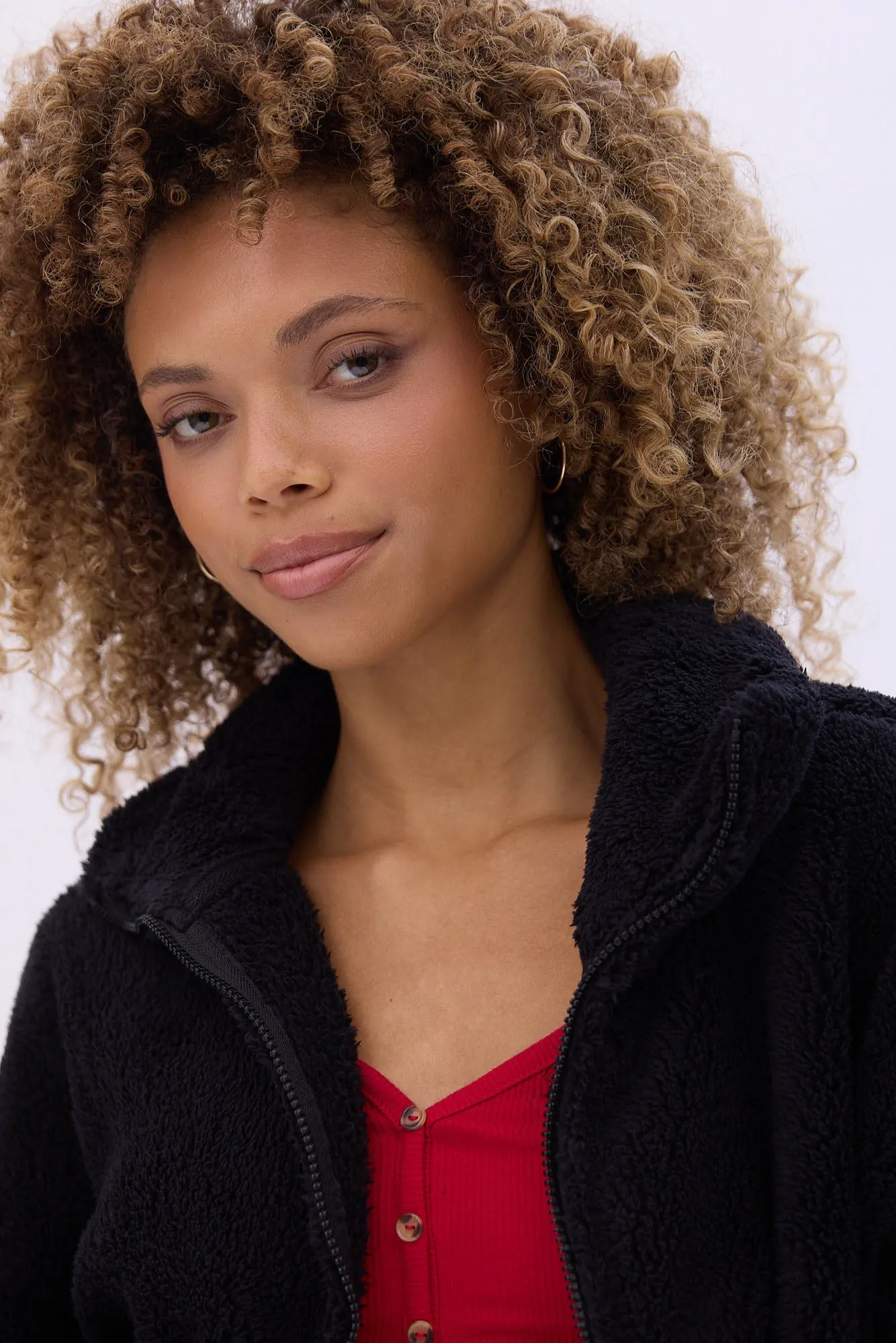 Sherpa Zip-Up Sweatshirt