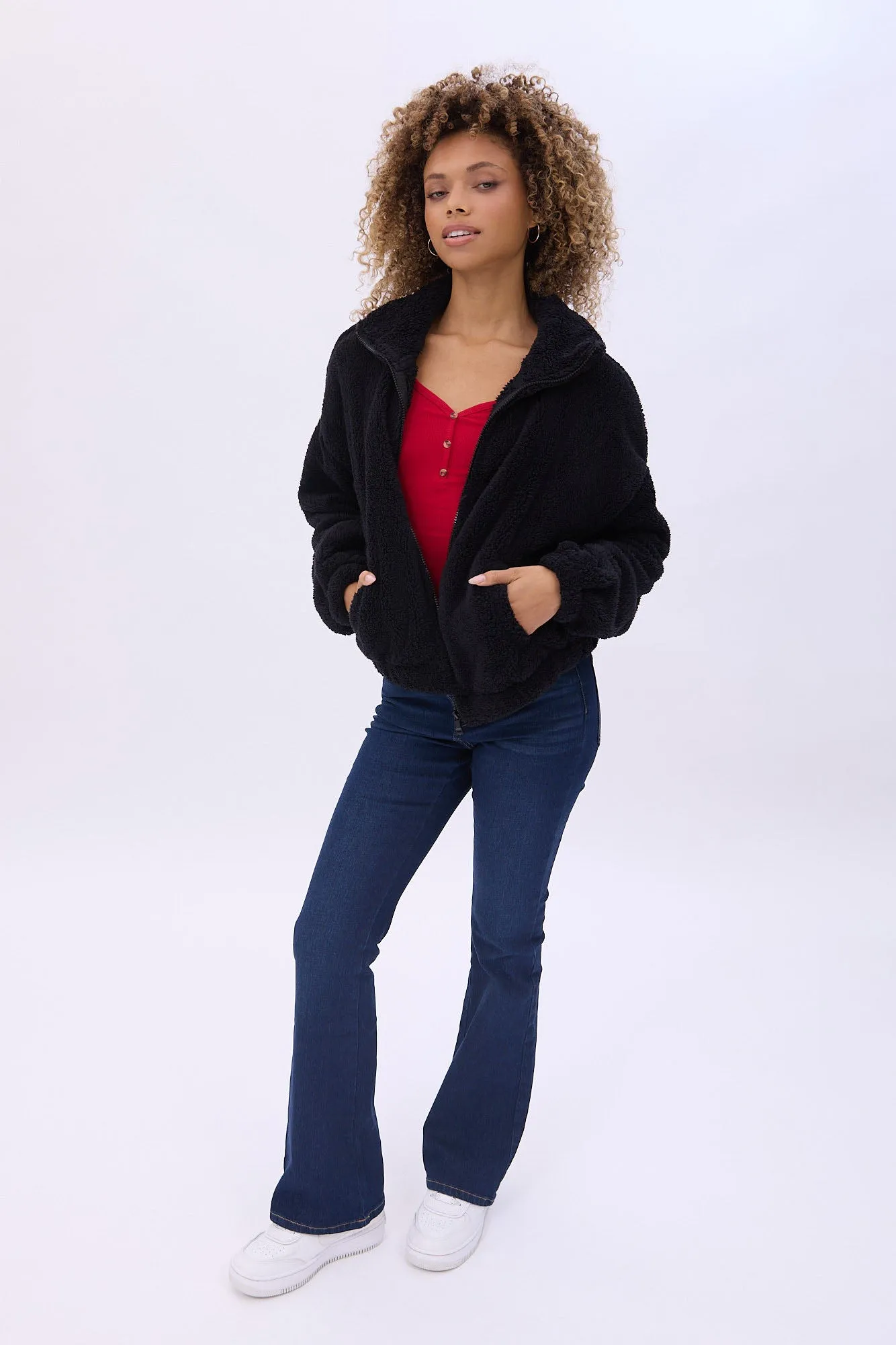 Sherpa Zip-Up Sweatshirt