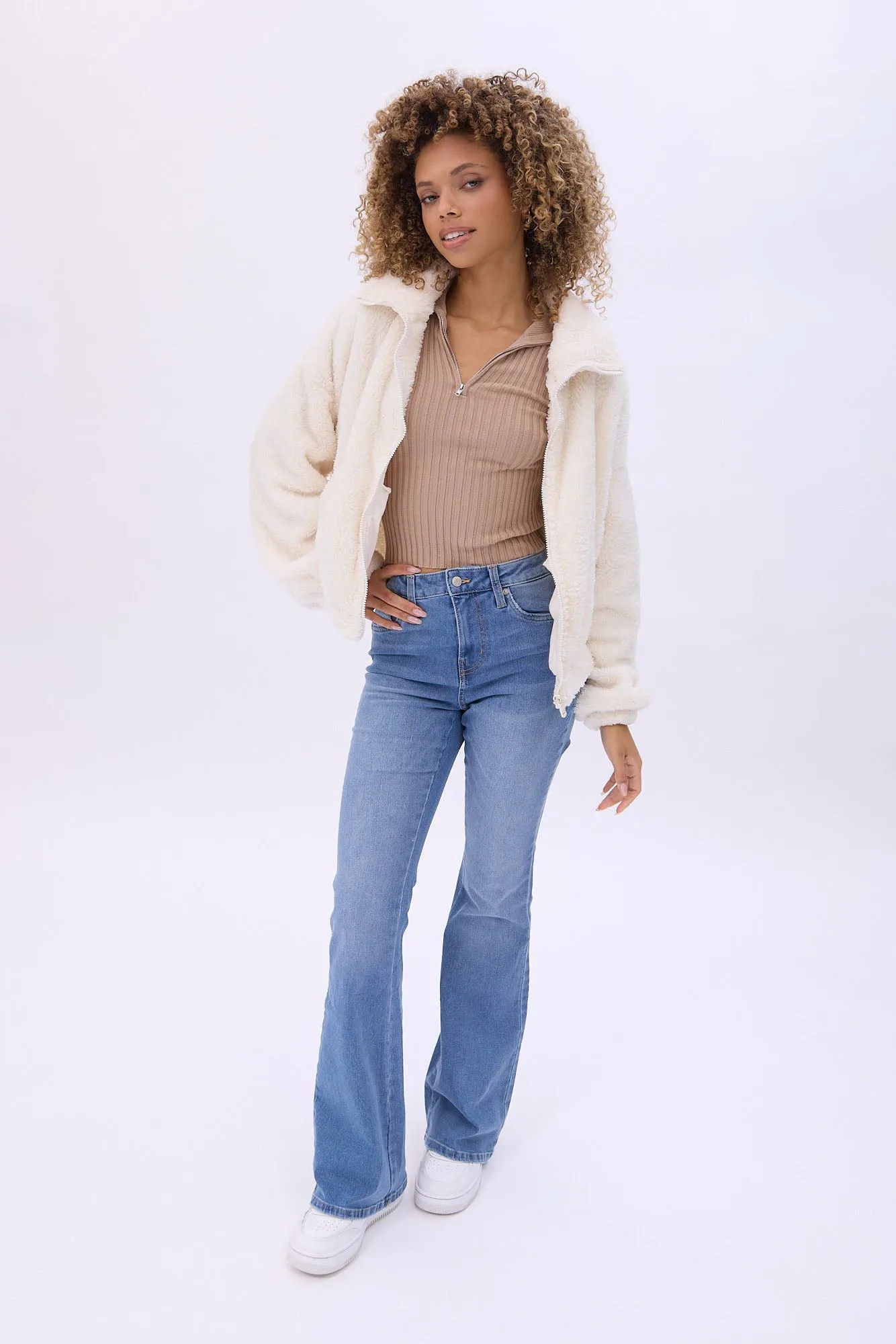 Sherpa Zip-Up Sweatshirt