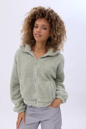 Sherpa Zip-Up Sweatshirt