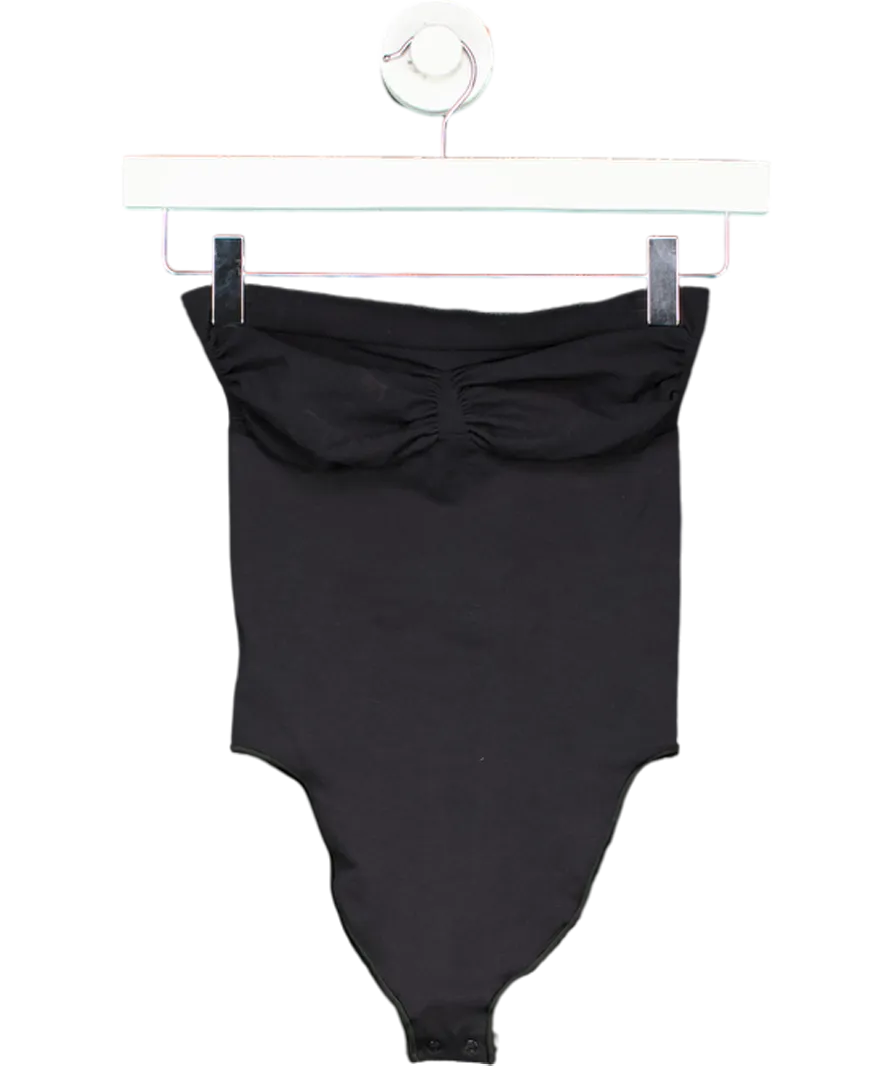 SKIMS Black Seamless Sculpt Strapless Thong Bodysuit UK XL