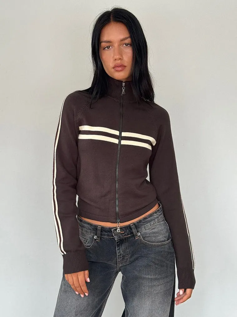 Slim Fit Short Zipper Knitted Hoodie