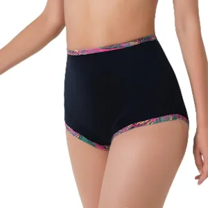 Swimwear Leakproof Bikini Bottoms Women's Black High Waisted Coverage Shorts Quick Dry for Girls Teens