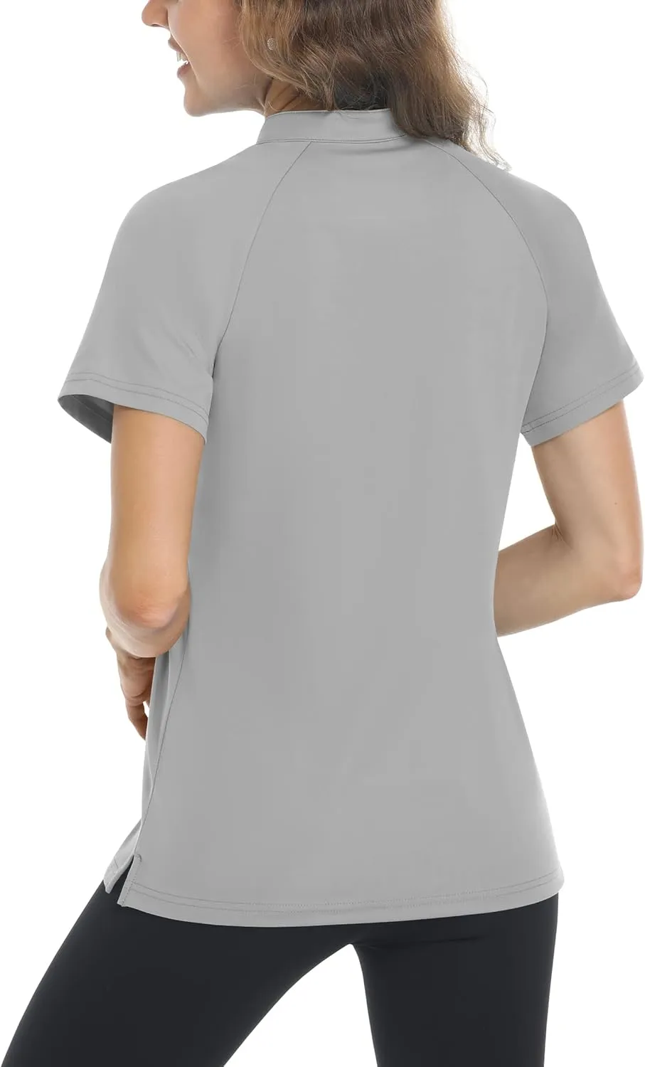TACVASEN V-Neck Shirts for Women Quick Dry UV Protection Sun Summer Golf Tops
