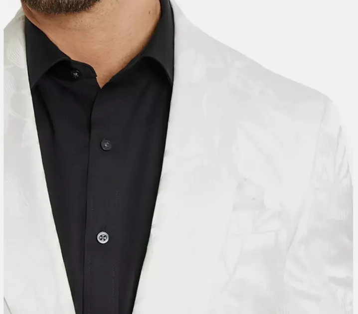 Tallia Blazer Tone on Tone | White