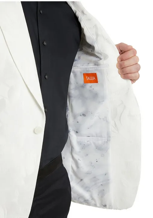 Tallia Blazer Tone on Tone | White