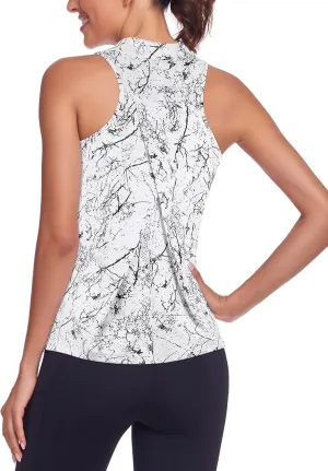Tanst Sky Women's Racerback Tank Tops Quick Dry Sleeveless Workout Yoga Running Athletic Shirts