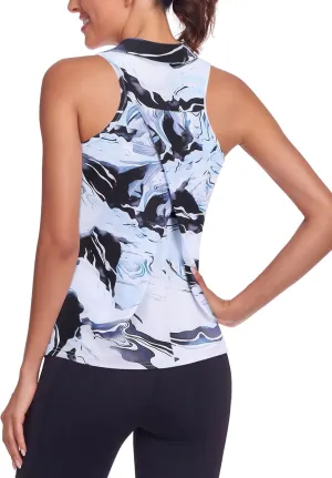 Tanst Sky Women's Racerback Tank Tops Quick Dry Sleeveless Workout Yoga Running Athletic Shirts